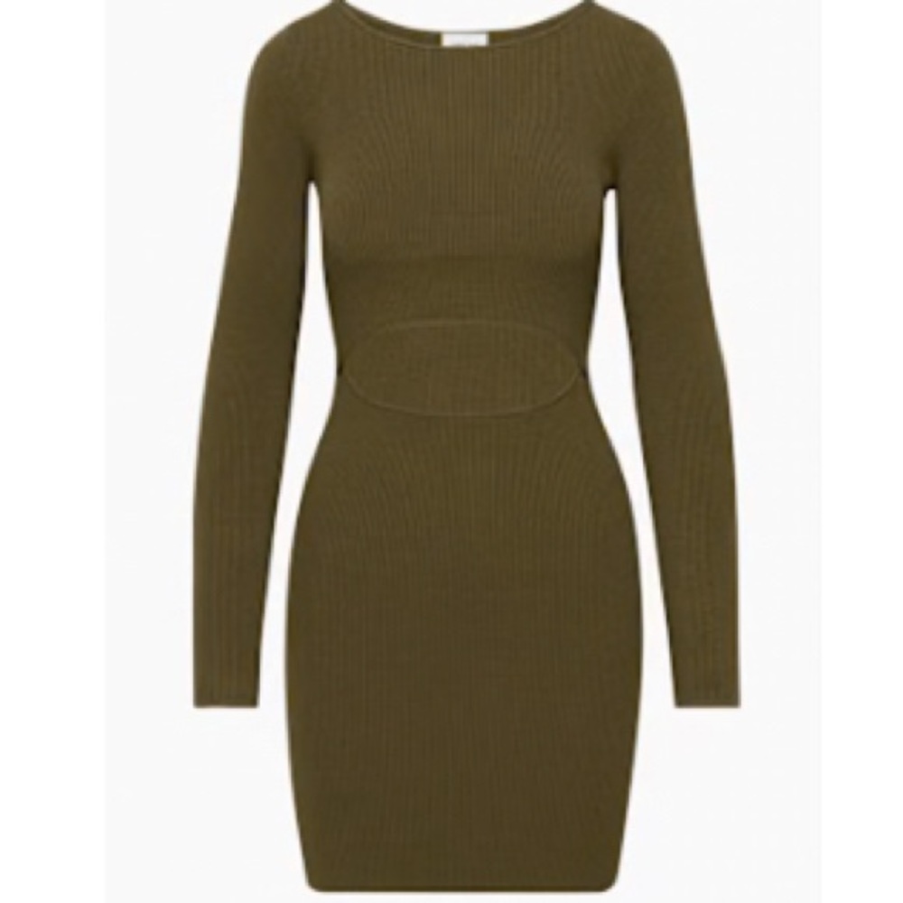 aritzia cut out mini longsleeve dress